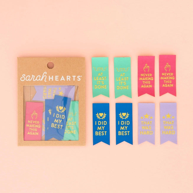 Woven Garment Labels 8-Pack - Sarcastic Award Ribbon Multipack