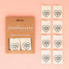 Woven Garment Labels 8-Pack - Thanks I Made It Heart (Organic Cotton)