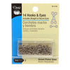 Hooks & Eyes - Nickel - Size 3