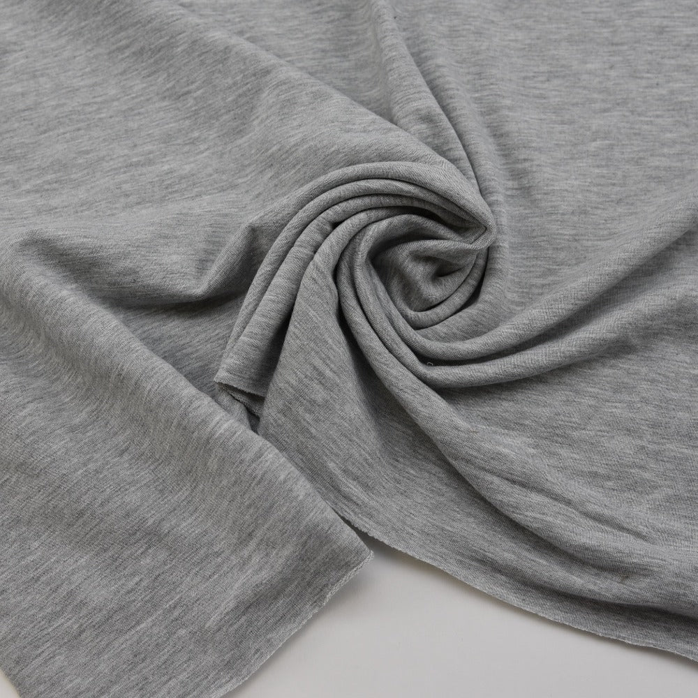 Bamboo Jersey Knit - Heather Grey - Thread Count Fabrics