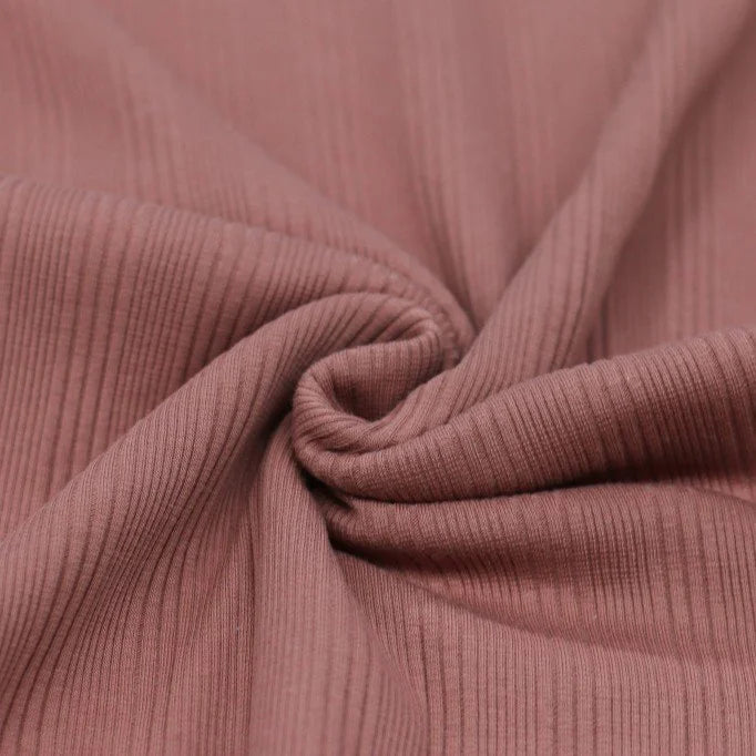 Irregular Rib Knit - Clay Pink