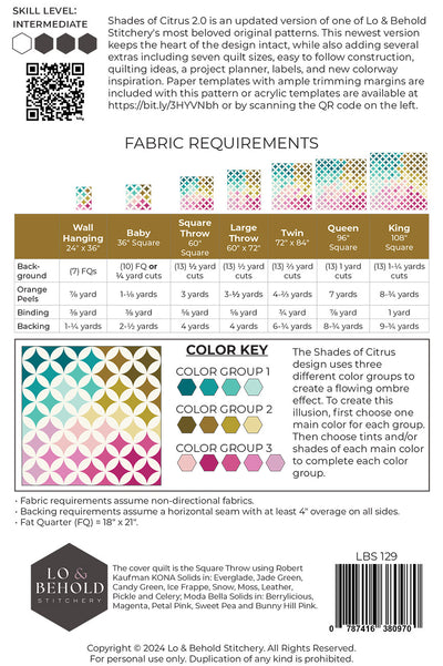 Shades of Citrus 2.0 Quilt Pattern