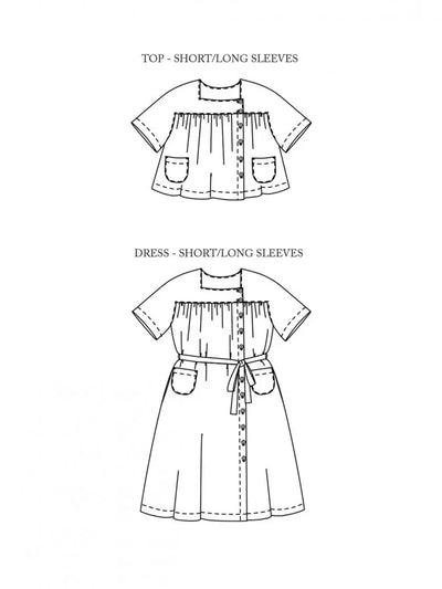 The Omilie Shirt and Dress Pattern - UK Sizes 6-18