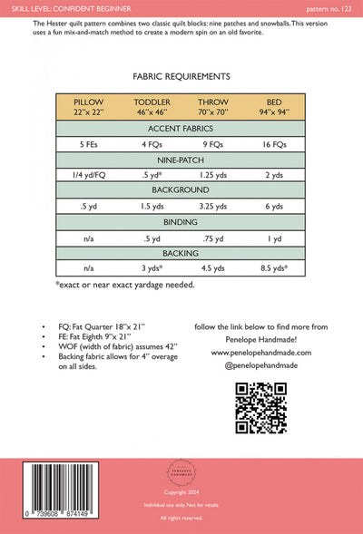 Hester Quilt Pattern
