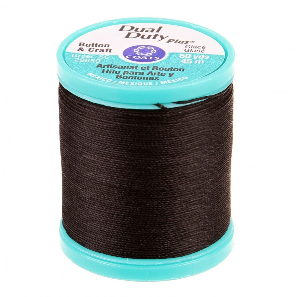 Dual Duty Plus Button and Carpet Thread - Black