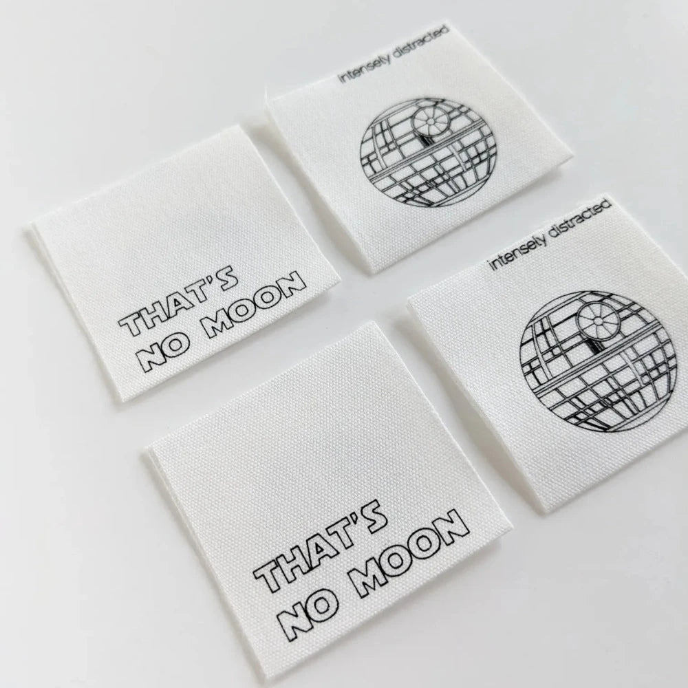 Woven Garment Labels 4-Pack - That's No Moon