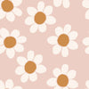 Daisies Light Pink | Ribbed Knit