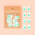 Woven Garment Labels 8-Pack - Mint Green Stars