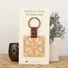 Wooden Keychain - Quilt Block #3