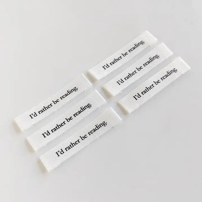 Woven Garment Labels 6-Pack - I'd Rather Be Reading