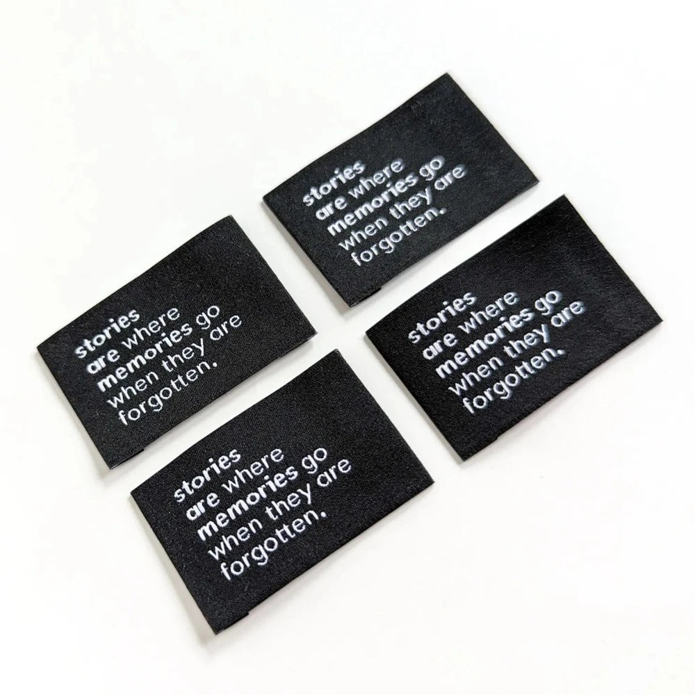 Woven Garment Labels 4-Pack - Stories are Memories