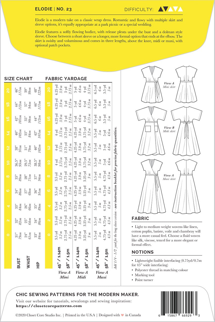 Elodie Wrap Dress Pattern