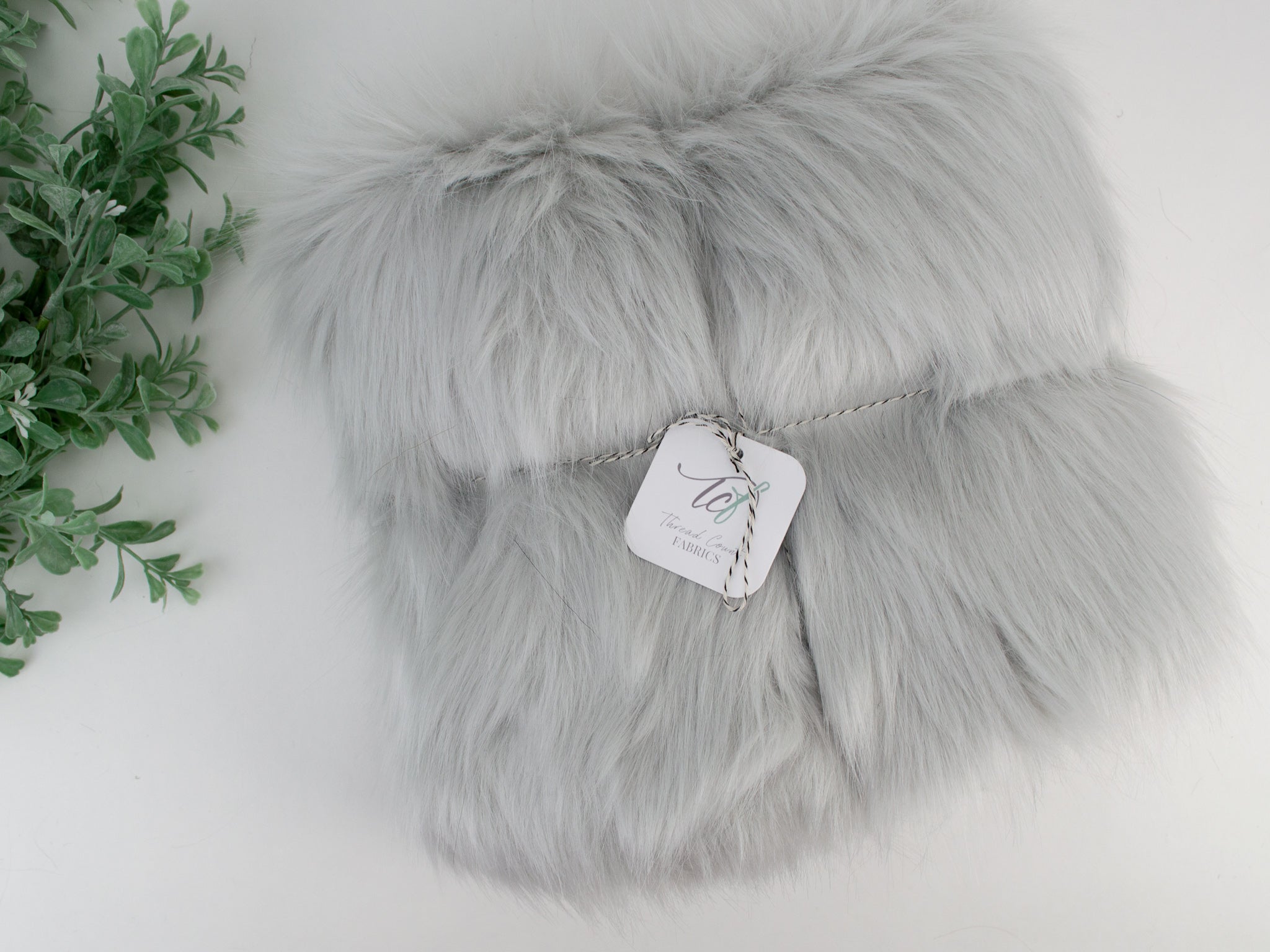 Arctic Fox Fur - Steel - Thread Count Fabrics