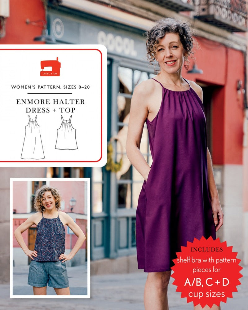 Halter Top & Dress Sewing Pattern PDF Instant Download Print at Home Size  XS, S, M, L, XL -  Canada