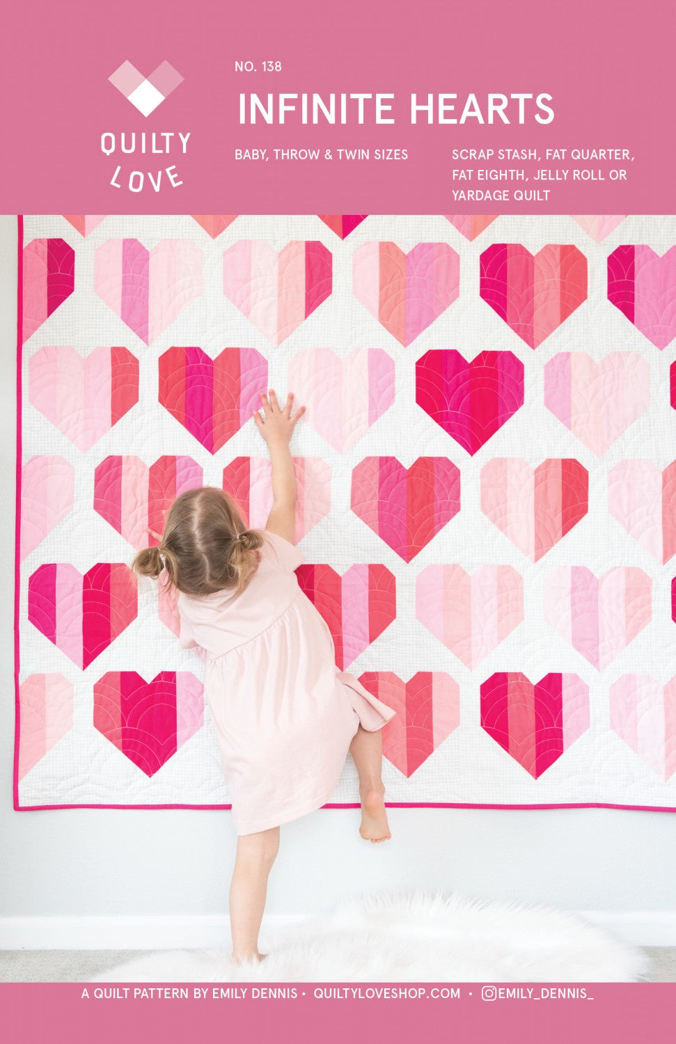 Heart baby quilt hotsell
