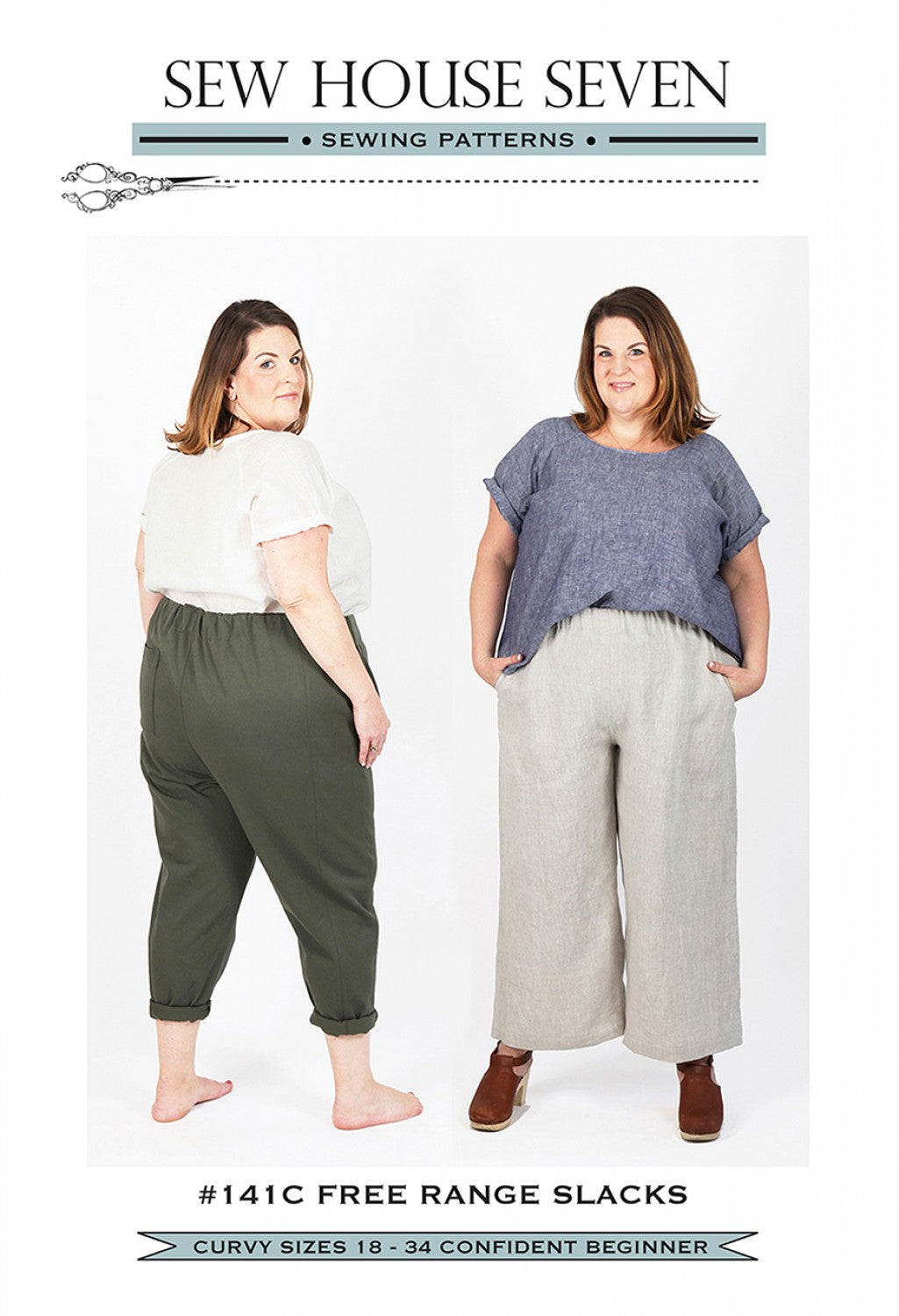 Plus Size Flat Seams 7/8 Length Pants.